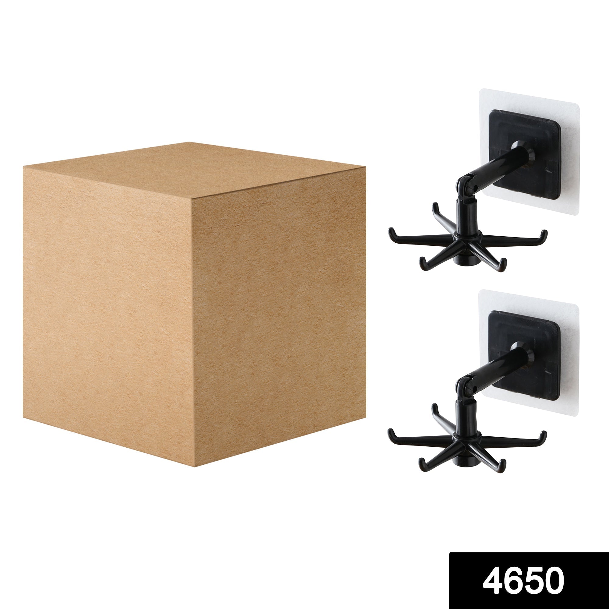 Pack of 2 rotatable hooks for hanging, brown box Pack of 2 rotatable hooks for hanging, brown box